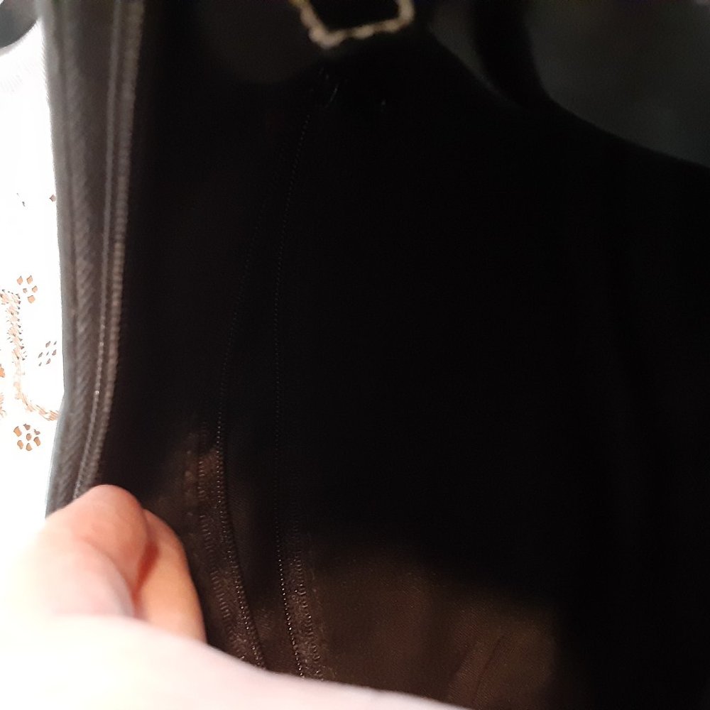 Vintage Petite Faux Alligator Embossed Brown Shoulder Bag - Picture 13 of 13